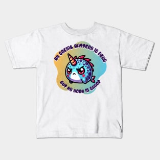 Narwhal Low Social Battery Kids T-Shirt